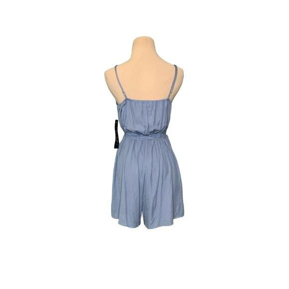 Trixxi Blue Ruffle Sleeveless Short Romper Size XS NWT - Picture 5 of 9